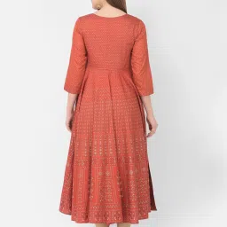 Span Rust Printed Anarkali Kurta image 2