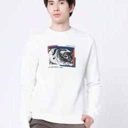Red Tape Off White Regular Fit Graphic Sweatshirt-picture-3