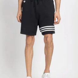 Adidas Originals Black Loose Fit Shorts-image-35