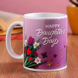 FNP Multicolor Ceramic Happy Daughter's Day Mug (325ml)-image-74