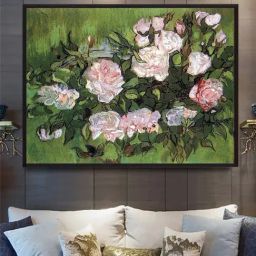 The Art House Pink Roses By Van Gogh Wall Art - 28 x 23 Inch-image-5