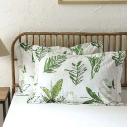 House This Vanam White & Green 150 TC Cotton Pillow Covers - Set of 2-image-74