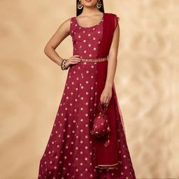 IMARA Printed Lehenga With Blouse & Dupatta-image-20