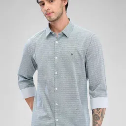 Spykar Green Slim Fit Printed Shirt-picture-42