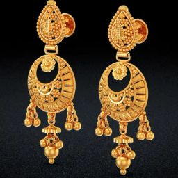 Joyalukkas 22k Dazzling Enticing Gold Chand Bali for Women & Girls-picture-12