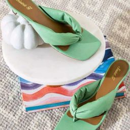 Saint G Women's Amorina Mint Thong Sandals-image-9
