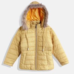 Okane Girls Hooded Longline Parka Jacket-image-62