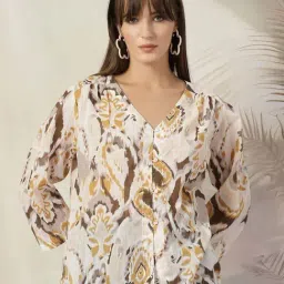 Melon By plusS Brown Cotton Printed Top-image-67