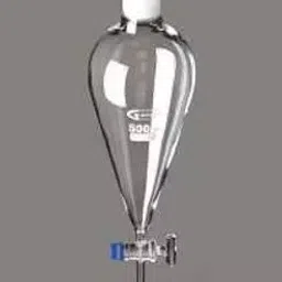 Glassco 100 ml Separating Funnel Squibb Shape with Glass Stopcock Without Graduation 147.202.03-36