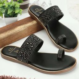 Carlton London Women's Black Toe Ring Sandals-image-39