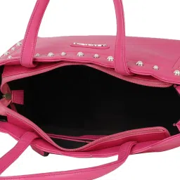 BELLADAMA Rosa Maria Pink Solid Medium Handbag image 4