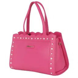BELLADAMA Rosa Maria Pink Solid Medium Handbag image 5