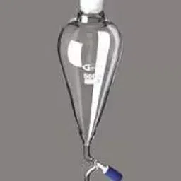 Glassco 250 ml Separating Funnel Squibb Shape with Needle valve Stopcock Without Graduatio-47