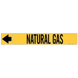BRADY Pipe Marker Natural Gas Yellow & Black for 1-1/2 to 2 inch Outer Diameter Pipe, 8XCV3 Pack of 25 Pcs)-image-47