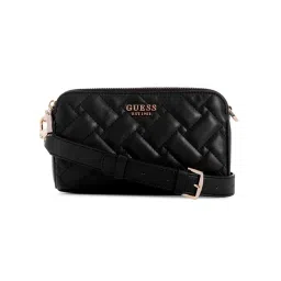 guess fashion Guess Polyurethane Black Quilted Women Alanna Mini Status Crossbody Bag-picture-16