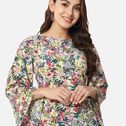 BAESD Floral Printed Bell Sleeves A-Line Top-image-58