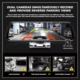 AllExtreme 1080 P 170° Wide Viewing Angle Dual Dash Camera with Voice Recording & G-Sensor, ‎CAS-233 image 3