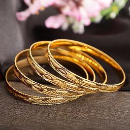 Shining Diva Set Of 4 Gold-Plated Antique Party Wear Bangles Set-29