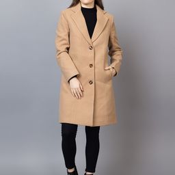 CHKOKKO Notched Lapel Collar Winter Wear Overcoat-30