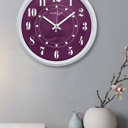 RANDOM White & Purple Contemporary Wall Clock-image-99