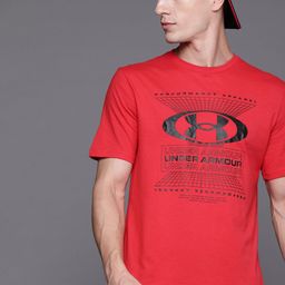 UNDER ARMOUR Brand Logo Printed Loose Fit Grid Short Sleeves T-shirt-image-2