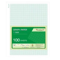 Vidyalekhan Graph Paper 100 Sheets 28x22 cm for Students & Professionals, 1108-23