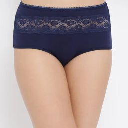 Clovia Navy Lace Hipster Panty-image-80