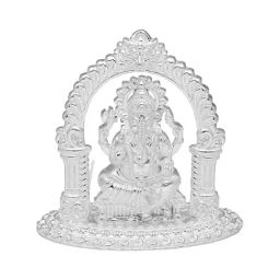 Sri Jagdamba Pearls Ganapati 0.8 Silver Divine Idol-image-45