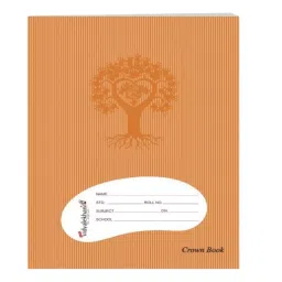 Vidyalekhan Crown Book 76 Pages 18x24 cm Plain Brown for Students & Professionals, 1542-35