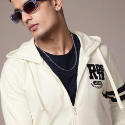 The Roadster Lifestyle Co. Brand Logo Print Hooded Sweatshirt-image-96