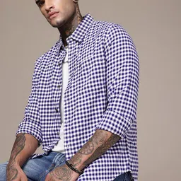 WROGN Checked Pure Cotton Casual Shirt-image-34