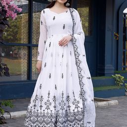 Moda Rapido Embroidered Thread Work Georgette Anarkali Kurta-picture-38