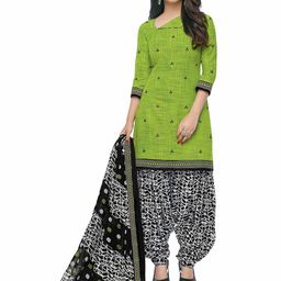 MIRAAN Printed Pure Cotton Unstitched Dress Material-image-87