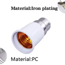 A Aaradhya B22 to E27 Light Bulb Socket Adapter, Bayonet to Screw Base Converter, 4-Pack, Color White image 5