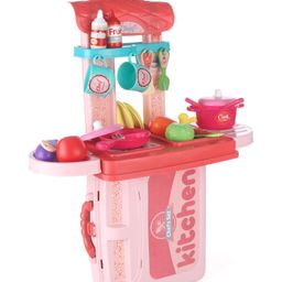 ToyMark Little Kitchen Play Set With Briefcase - Pink-12