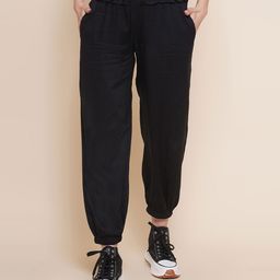 Mine4Nine  Solid Maternity Trouser - Black-image-10