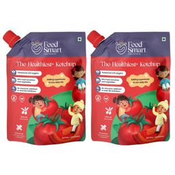 Feed Smart The Healthiest Ketchup- Made with 80% Farm Fresh Tomatoes and Vegetables| 100% Clean & Natural | No Sugar | No Preservatives | 225 Gm | Pack of 2-image-48