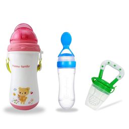 Chinmay Kids Soft Straw Feeding Sipper Anti Spill for Kids With Fruit Feeder And Soother - Made of Food-Grade Material, 100% free of BPA (Pink-Blue-Green)-image-93