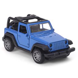 Kids Fun Pull back Die Cast Car Jeep 1:32 - Blue-26