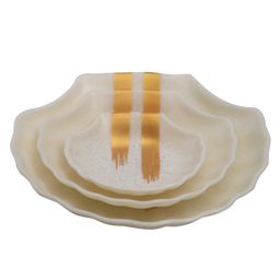 Superware Melamine Matte Super Pearl + Gold Brush ( Set of 3 )-image-98