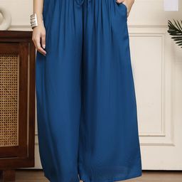 Valles365 by S.C. Women Pack of 2 Flared Knitted Ethnic Palazzos-image-110