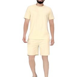 SATPURUSH Men Relaxed Fit T-Shirt & Shorts Night Suit-picture-2