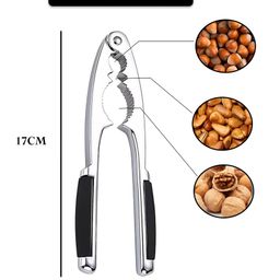 MOMISY Walnut Cracker Tools, Heavy Duty Nut Crackers for Walnuts, Pistachio, Stainless Steel Cracker Opener, Non-Slip Handle, Pack 1 (BlackBig) image 2
