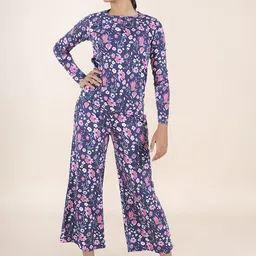 KiddoPanti Girls Printed T-Shirt With Pyjamas-image-8