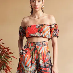 CUSTARD Printed Top & Shorts Co-Ords-image-30