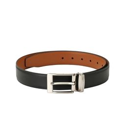 Pacific Gold Men Black & Tan Solid Reversible Belt-image-91