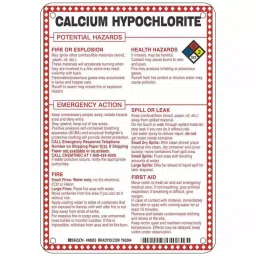 BRADY Chemical Sign Calcium Hypochlorite Potential Hazards Fiberglass 10 x 7 x 0.1 inch, 41F464-image-9