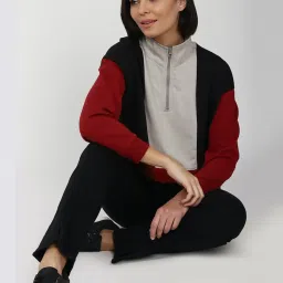 Forever 21 Multicolor Color-Block Crop Sweatshirt image 4