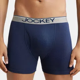 Jockey Men Navy Blue Solid Trunks 8009-0101-picture-1