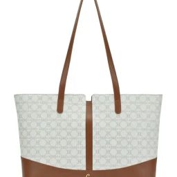 Lavie Mono Freya White Logo Leather Large Tote Bag-5